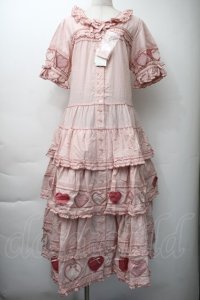 PINK HOUSE / 関西限定ハートパッチワークワンピース  ピンク S-25-11-16-041-LO-OP-AS-ZS