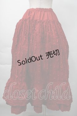 画像2: PINK HOUSE / フリルいっぱいローンスカート  赤 S-25-11-16-045-LO-SK-AS-ZS