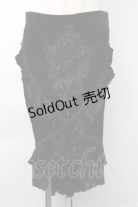 DARK IN LOVE / ベロアロングスカート  黒 S-25-11-16-049-PU-SK-AS-ZS