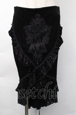 画像1: DARK IN LOVE / ベロアロングスカート  黒 S-25-11-16-049-PU-SK-AS-ZS