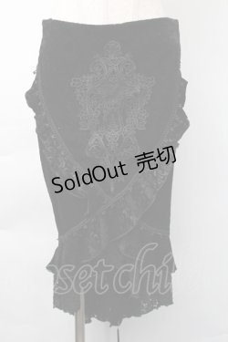 画像1: DARK IN LOVE / ベロアロングスカート  黒 S-25-11-16-049-PU-SK-AS-ZS