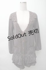 axes femme / 裾チュールロングニットカーディガン  ベージュ S-25-11-16-005-AX-TO-HR-ZS