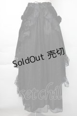 DARK IN LOVE / ベロアロングスカート  黒 S-25-11-16-050-PU-SK-AS-ZS