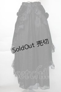 DARK IN LOVE / ベロアロングスカート  黒 S-25-11-16-050-PU-SK-AS-ZS