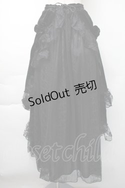 画像1: DARK IN LOVE / ベロアロングスカート  黒 S-25-11-16-050-PU-SK-AS-ZS