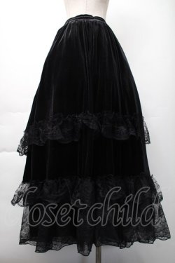 画像2: DARK IN LOVE / ベロアロングスカート  黒 S-25-11-16-050-PU-SK-AS-ZS