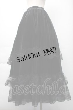 画像2: DARK IN LOVE / ベロアロングスカート  黒 S-25-11-16-050-PU-SK-AS-ZS