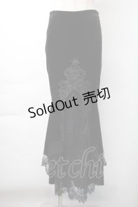 DARK IN LOVE / ベロアロングスカート  黒 S-25-11-16-051-PU-SK-AS-ZS