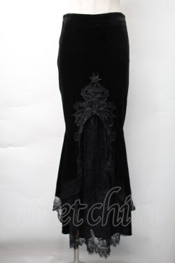 画像1: DARK IN LOVE / ベロアロングスカート  黒 S-25-11-16-051-PU-SK-AS-ZS