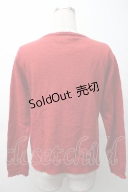 画像2: PINK HOUSE / うさぎカーディガン  赤 S-25-11-16-008-LO-TO-AS-ZS