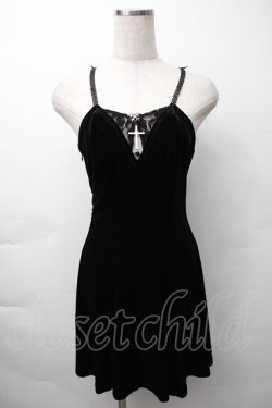 画像1: DARK IN LOVE / ベロアキャミソール  黒 S-25-11-16-009-PU-TO-AS-ZS