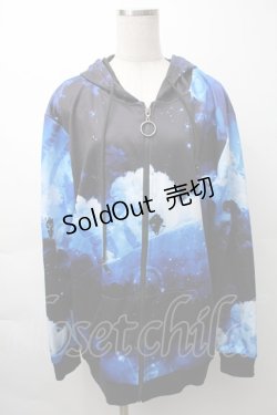 画像1: NieR Clothing / 転写パーカー  ブルー S-25-11-16-010-PU-TO-HR-ZS