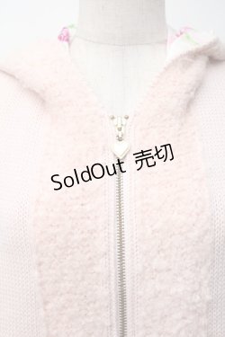 画像3: JESUS DIAMANTE / ニットパーカー  ピンク S-25-11-16-001-JE-TO-AS-ZS