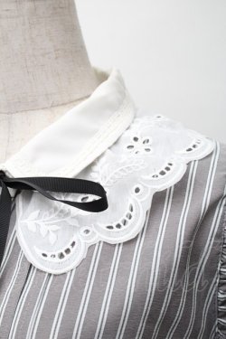 画像3: axes femme POETIQUE / レース襟ストライプブラウス  グレー S-25-11-16-011-AX-BL-HR-ZS