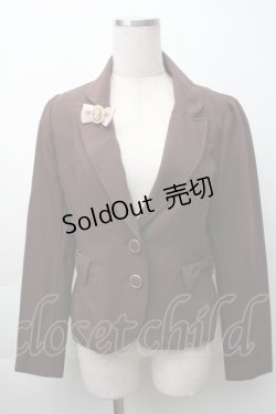 画像1: Ank Rouge / リボンジャケット  ブラウン S-25-11-16-014-CA-JA-HR-ZS