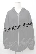 REFLEM / 猫耳ジップアップパーカー  黒 S-25-11-16-016-PU-TO-AS-ZS