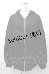 REFLEM / 猫耳ジップアップパーカー  黒 S-25-11-16-016-PU-TO-AS-ZS