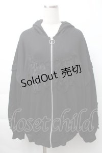 REFLEM / 猫耳ジップアップパーカー  黒 S-25-11-16-016-PU-TO-AS-ZS