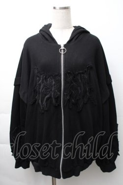 画像1: REFLEM / 猫耳ジップアップパーカー  黒 S-25-11-16-016-PU-TO-AS-ZS