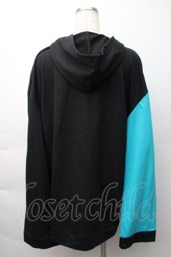 画像2: NieR Clothing / バイカラーカーディガン【フロントボタン】  ブルーｘ黒 S-25-11-16-023-PU-TO-HR-ZS