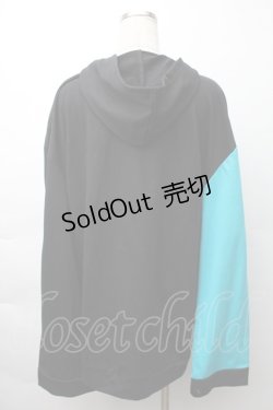 画像2: NieR Clothing / バイカラーカーディガン【フロントボタン】  ブルーｘ黒 S-25-11-16-023-PU-TO-HR-ZS