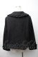 画像2: axes femme kawaii / フリルカラーショートコート  黒 S-25-11-16-027-AX-CO-HR-ZS (2)