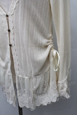 画像3: axes femme / チュールフリルカーディガン  オフ S-25-11-16-003-AX-TO-HR-ZS