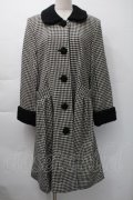 Emily Temple cute / 千鳥柄コート  黒 S-25-11-16-031-ET-CO-HR-ZS