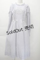 axes femme POETIQUE / バラ刺繍エンブロイダリーワンピース  ブルー S-25-11-18-045-AX-OP-HR-ZS