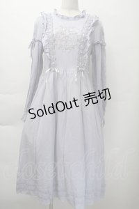 axes femme POETIQUE / バラ刺繍エンブロイダリーワンピース  ブルー S-25-11-18-045-AX-OP-HR-ZS