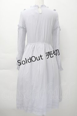 画像2: axes femme POETIQUE / バラ刺繍エンブロイダリーワンピース  ブルー S-25-11-18-045-AX-OP-HR-ZS