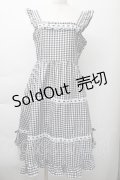 Cherirulu Chocola / ギンガムチェックジャンパースカート  黒ｘ白 S-25-11-18-047-LO-OP-HR-ZS