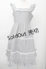 Cherirulu Chocola / ギンガムチェックジャンパースカート  黒ｘ白 S-25-11-18-047-LO-OP-HR-ZS