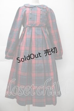 画像1: FLC / 皆方由衣コラボ MINA*タータンチェックワンピース L 赤ｘグリーン S-25-11-18-049-LO-OP-HR-ZS