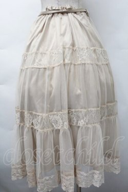 画像2: axes femme / チュールティアードスカート  ベージュ S-25-11-18-051-AX-SK-HR-ZS