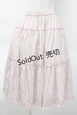 画像1: m petit by misako / AM*ジュイパニエスカート LL ピンクｘオフ S-25-11-18-052-LO-SK-HR-ZS