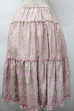 画像2: m petit by misako / AM*ジュイパニエスカート LL ピンクｘオフ S-25-11-18-052-LO-SK-HR-ZS