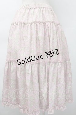 画像2: m petit by misako / AM*ジュイパニエスカート LL ピンクｘオフ S-25-11-18-052-LO-SK-HR-ZS