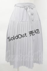 axes femme / 切替プリーツミディスカート  ブルー S-25-11-18-055-AX-SK-HR-ZS