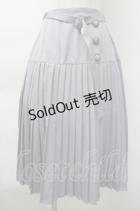 axes femme / 切替プリーツミディスカート  ブルー S-25-11-18-055-AX-SK-HR-ZS