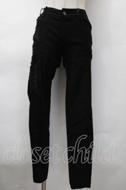 画像1: Ozz Croce / サイドレースアップスキニーパンツ  黒 S-25-11-18-056-OO-PA-HR-ZS