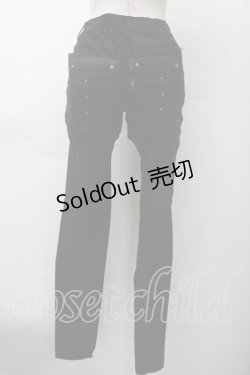 画像2: Ozz Croce / サイドレースアップスキニーパンツ  黒 S-25-11-18-056-OO-PA-HR-ZS