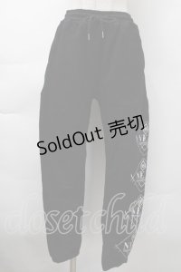 NieR Clothing / プリントスウェットパンツ  黒 S-25-11-18-057-PU-PA-HR-ZS