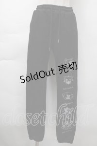 NieR Clothing / プリント裏起毛スウェットパンツ  黒 S-25-11-18-058-PU-PA-HR-ZS