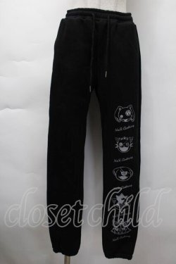 画像1: NieR Clothing / プリント裏起毛スウェットパンツ  黒 S-25-11-18-058-PU-PA-HR-ZS