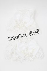 LOLITA / パールリボンレースお袖とめ  白 S-25-11-18-005-LO-AC-HR-ZS