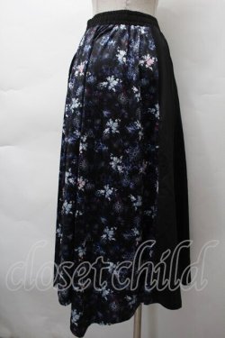 画像2: NieR Clothing / 和柄九尾ロングスカート  黒 S-25-11-18-060-PU-SK-HR-ZS