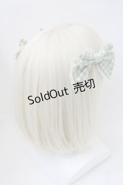 画像2: metamorphose / ギンガムレースリボンコーム  グリーンｘ白 S-25-11-18-009-ME-ZA-HR-ZS