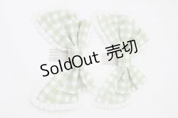 画像3: metamorphose / ギンガムレースリボンコーム  グリーンｘ白 S-25-11-18-009-ME-ZA-HR-ZS