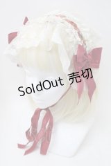 BABY,THE STARS SHINE BRIGHT / Lady Victorian Rose Jewelry〜想いは薔薇の花びらの上に〜柄ヘッドドレス  赤ｘキナリ S-25-11-18-011-BA-AC-HR-ZS